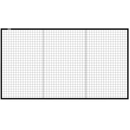 Global Industrial Machine Wire Guard Panel, 9'W, Black 800490BK